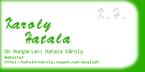 karoly hatala business card